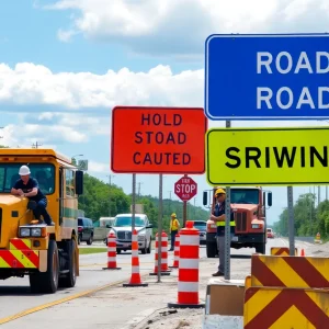 Construction work on I-95 in Southeast Georgia